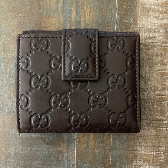 Gucci GG monogram leather wallet in very good condition - Picture 3 of 11